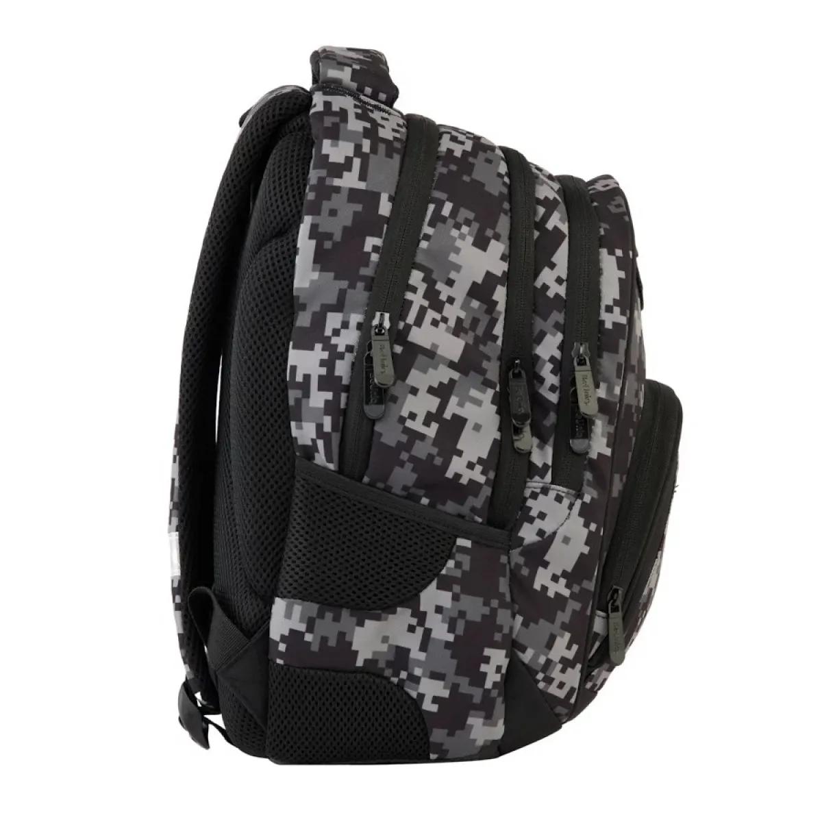 Školski ranac sa tri pregrade BEUNIQ Military grey 