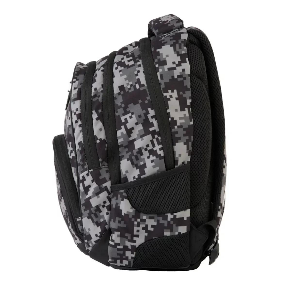 Školski ranac sa tri pregrade BEUNIQ Military grey 