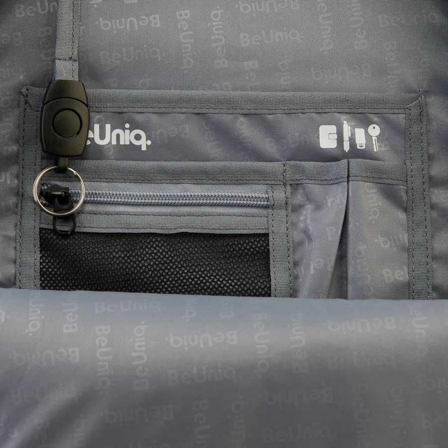 Školski ranac sa tri pregrade BEUNIQ Military grey 