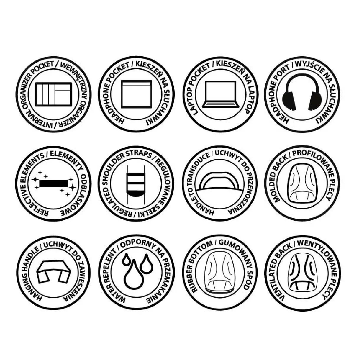 Školski ranac sa tri pregrade BEUNIQ Military grey 