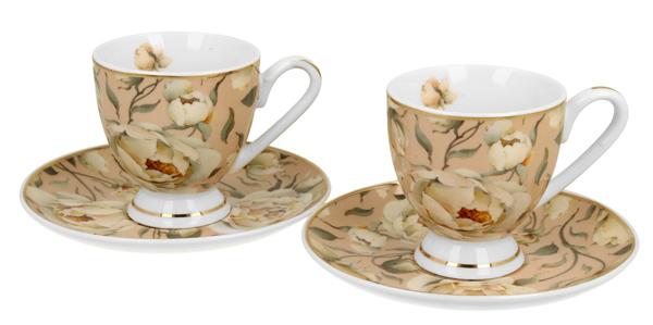 Set dve šolje za espreso ENGLISH ROSES CREAM 