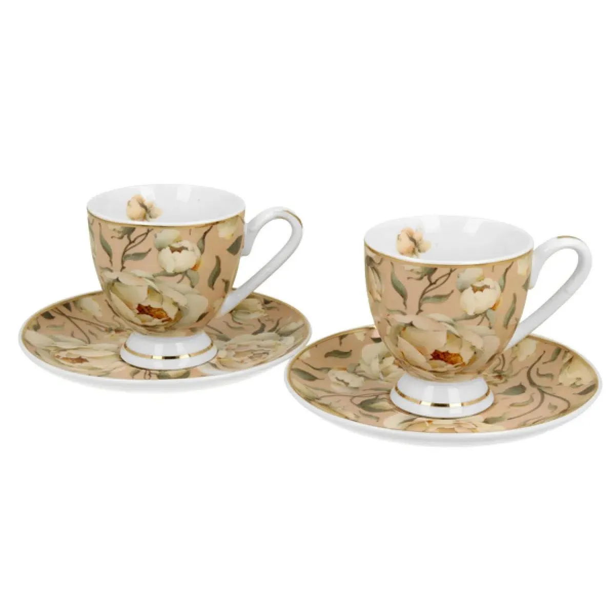 Set dve šolje za espreso ENGLISH ROSES CREAM 