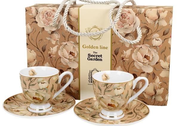 Set dve šolje za espreso ENGLISH ROSES CREAM 