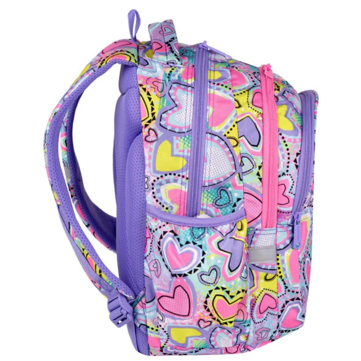 Ranac školski JERRY -PASTEL HEARTS 