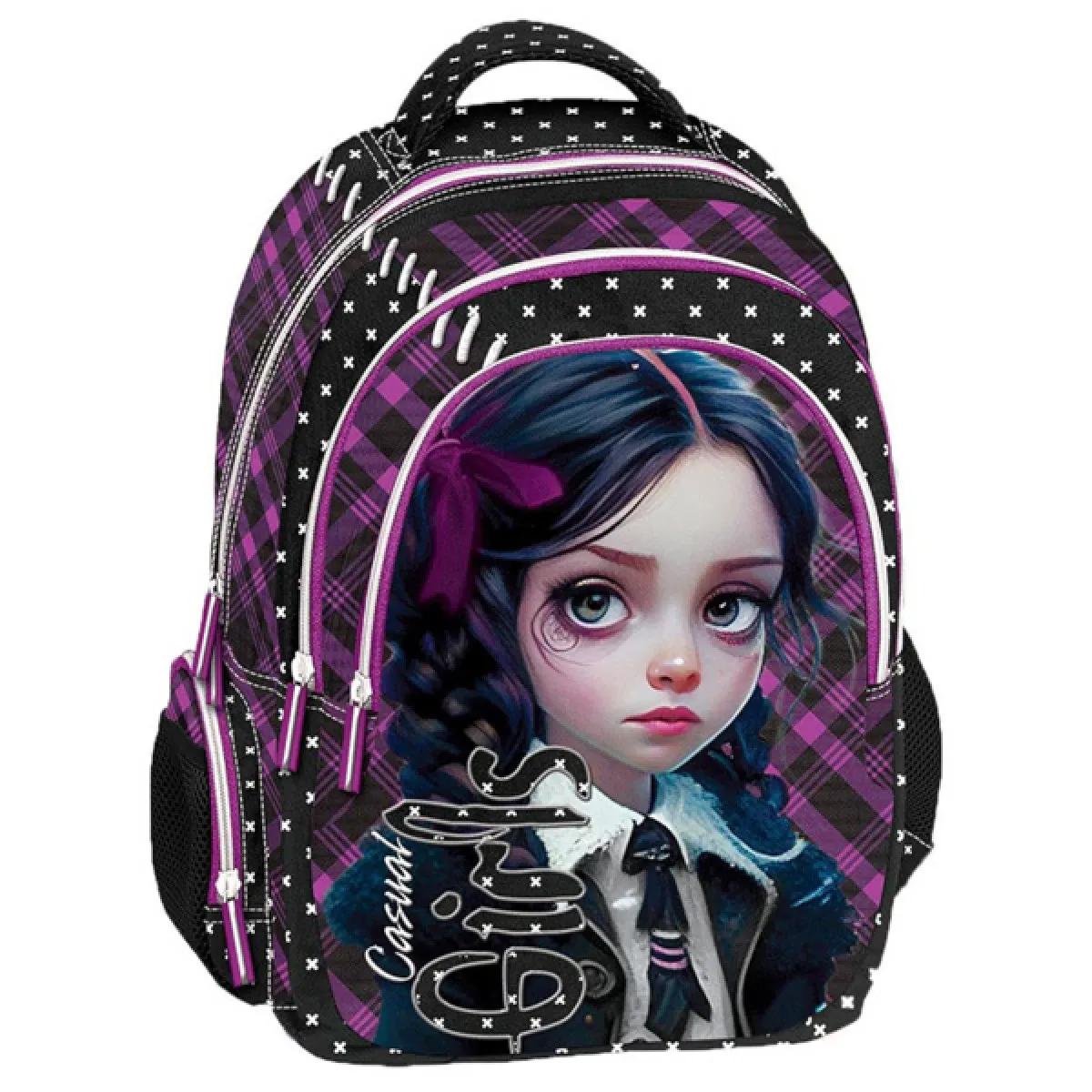 Ranac školski sa tri pregrade CASUAL GIRLS 