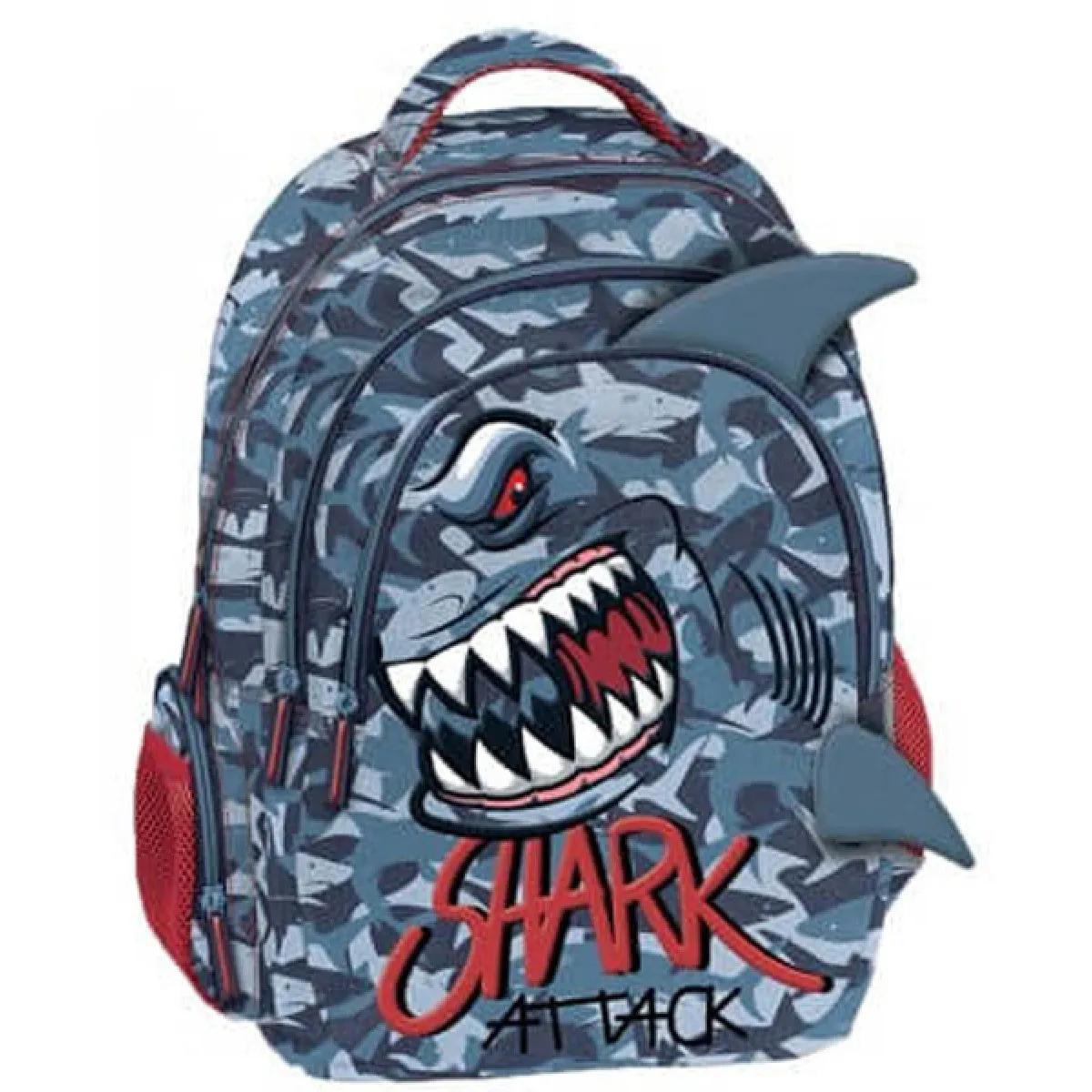 Ranac školski sa tri pregrade SHARK 