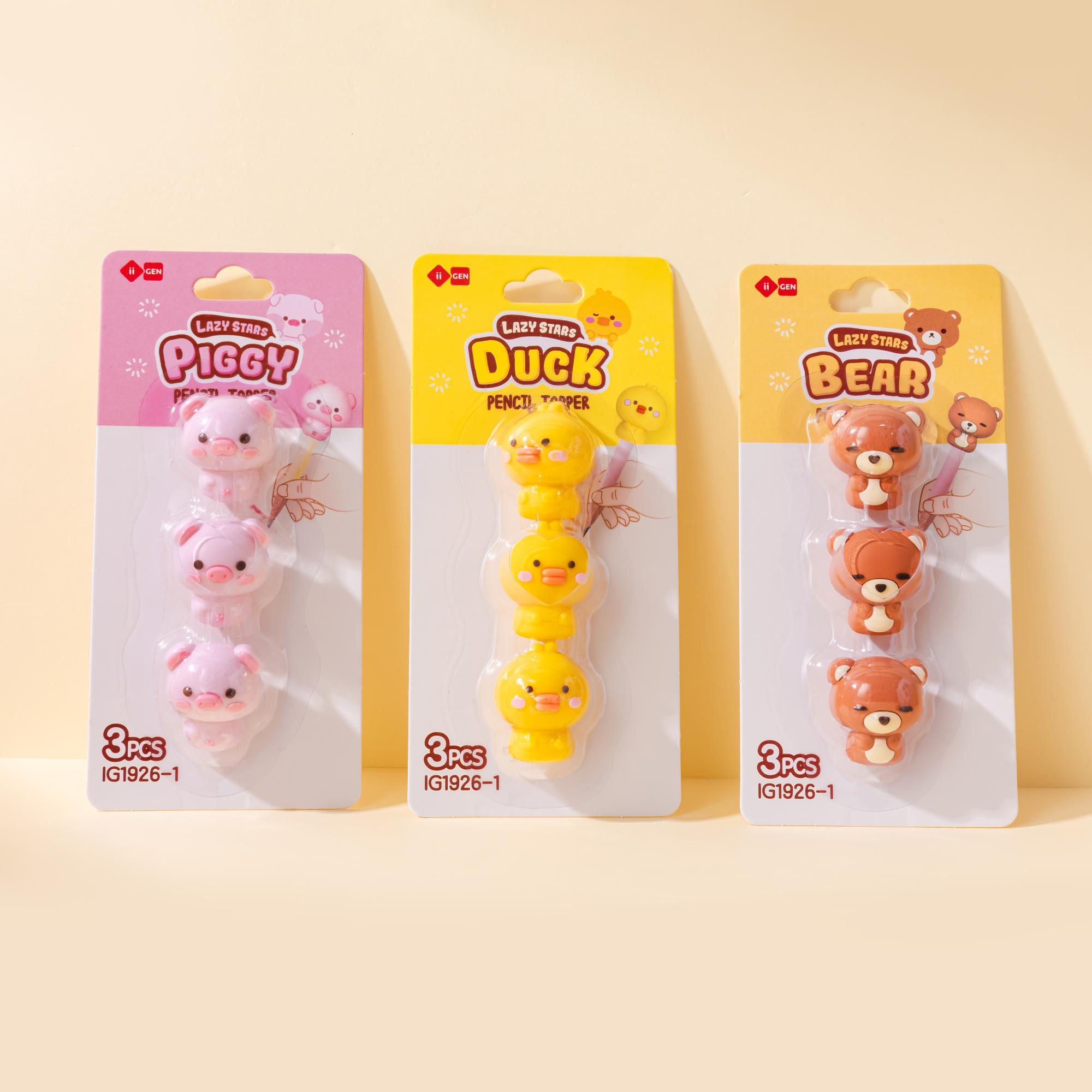 Ukras za olovku PENCIL TOPPER Prase, Patkica, Meda (više vrsta) 