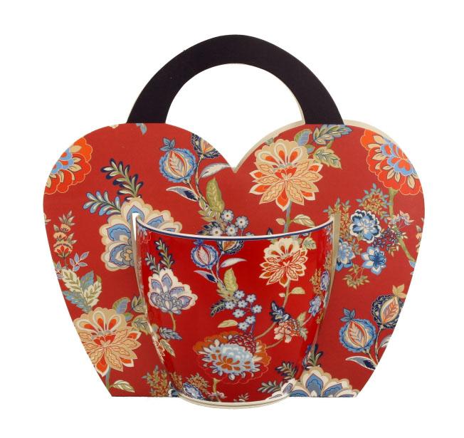 Šolja 460ml u kartonskoj poklon korpici SAHAT RED 