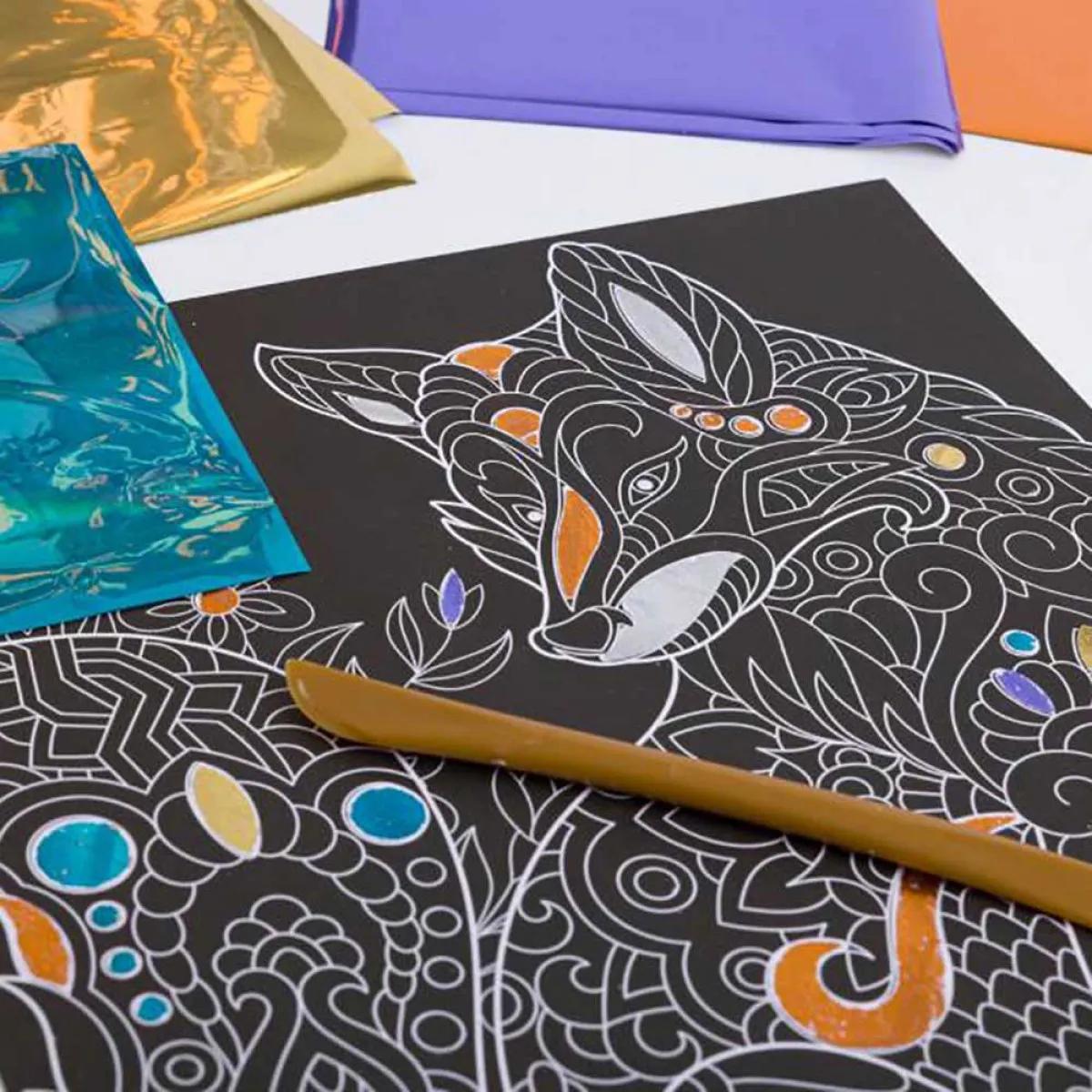 Kreativni set KALEIDOSCOPE FOIL ART Animals 