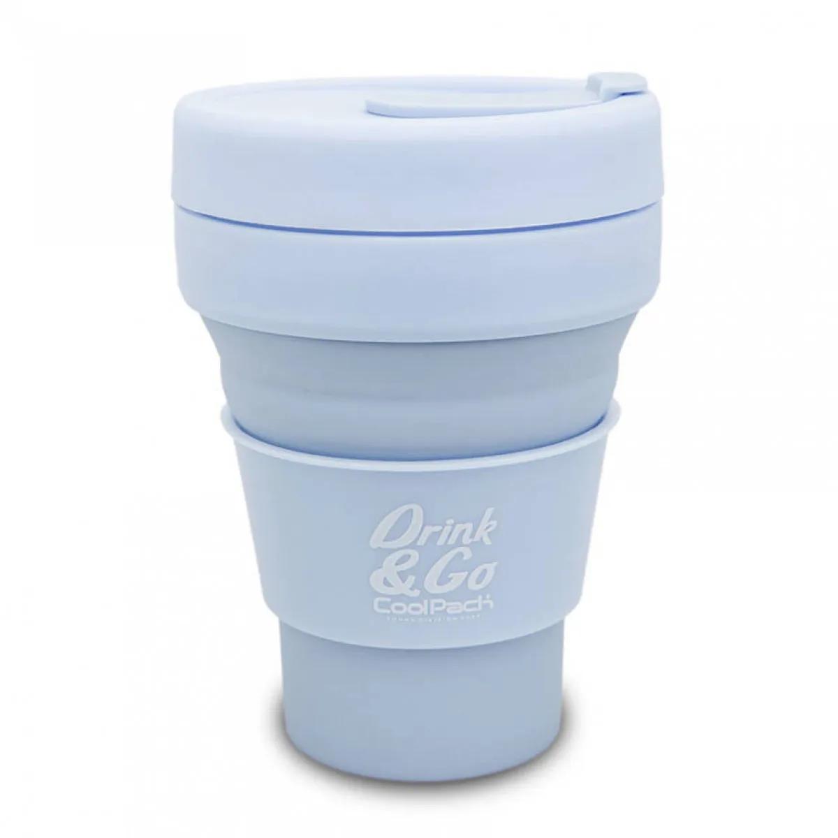 Silikonska flašica za vodu COOLPACK PASTEL POWDER BLUE 355 ml 
