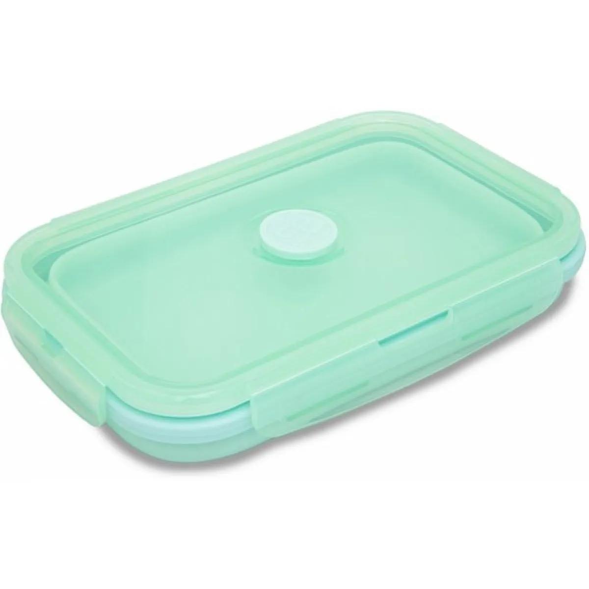 Silikonska kutija za užinu ZELENA 800ml 