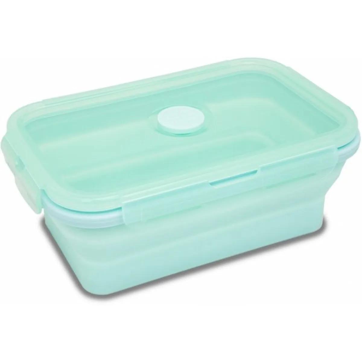 Silikonska kutija za užinu ZELENA 800ml 