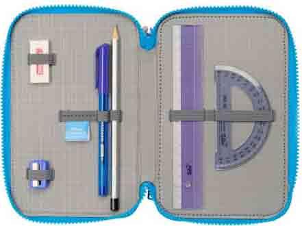 Pernica trodelna puna STITCH plava 