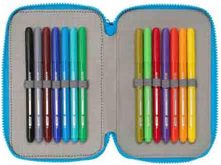 Pernica trodelna puna STITCH plava 