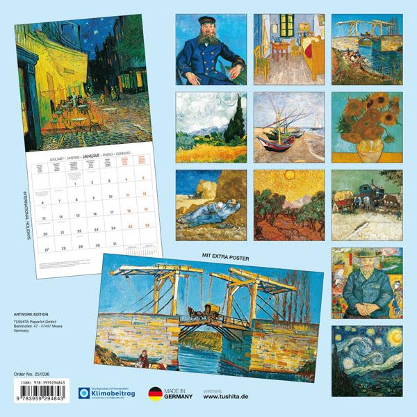 Zidni kalendar VINCENT VAN GOGH 2025 
