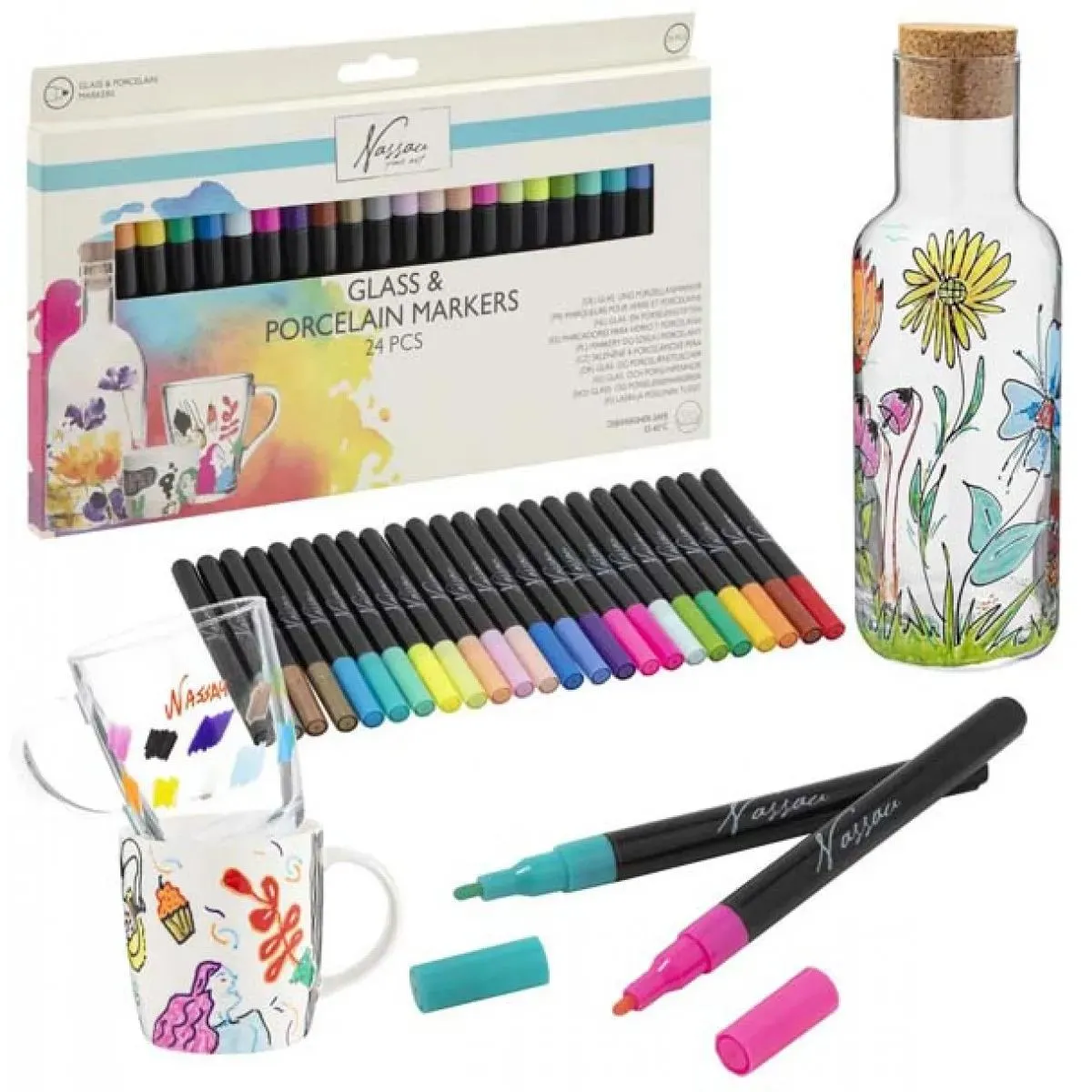 Set 24 marker za staklo i porcelan 