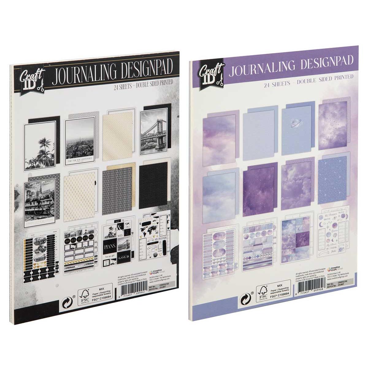 Set A5 za ukrašavanje sveski i dnevnika, 24 lista CRAFT ID (Više vrsta) 