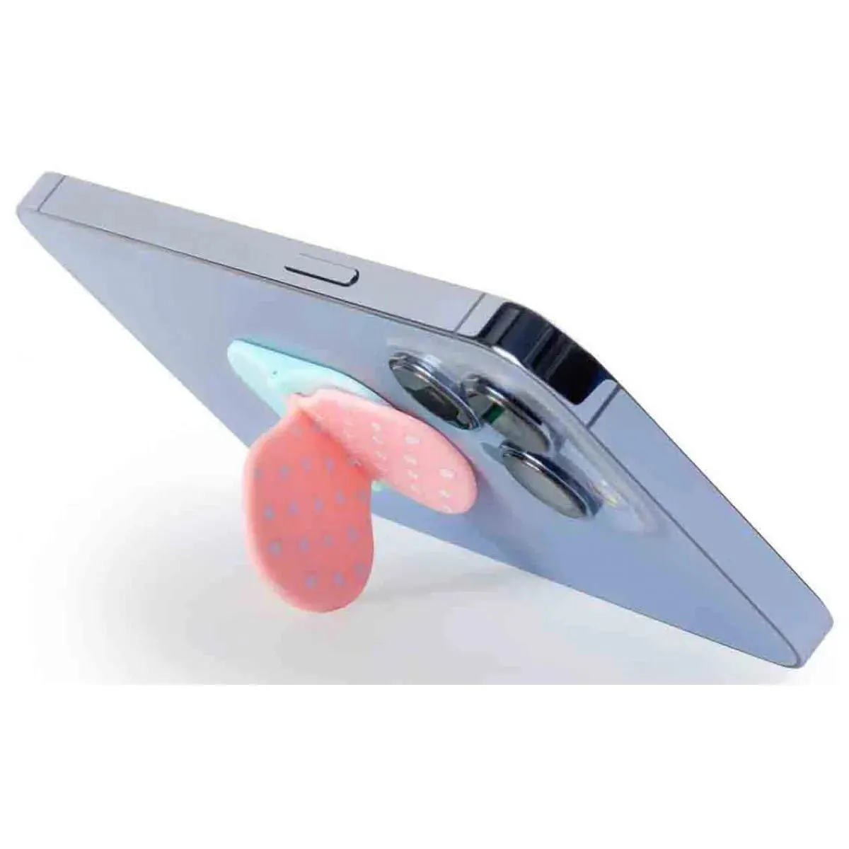 ZipGrips držač za telefon i postolje ROZE SA BELIM TAČKAMA 