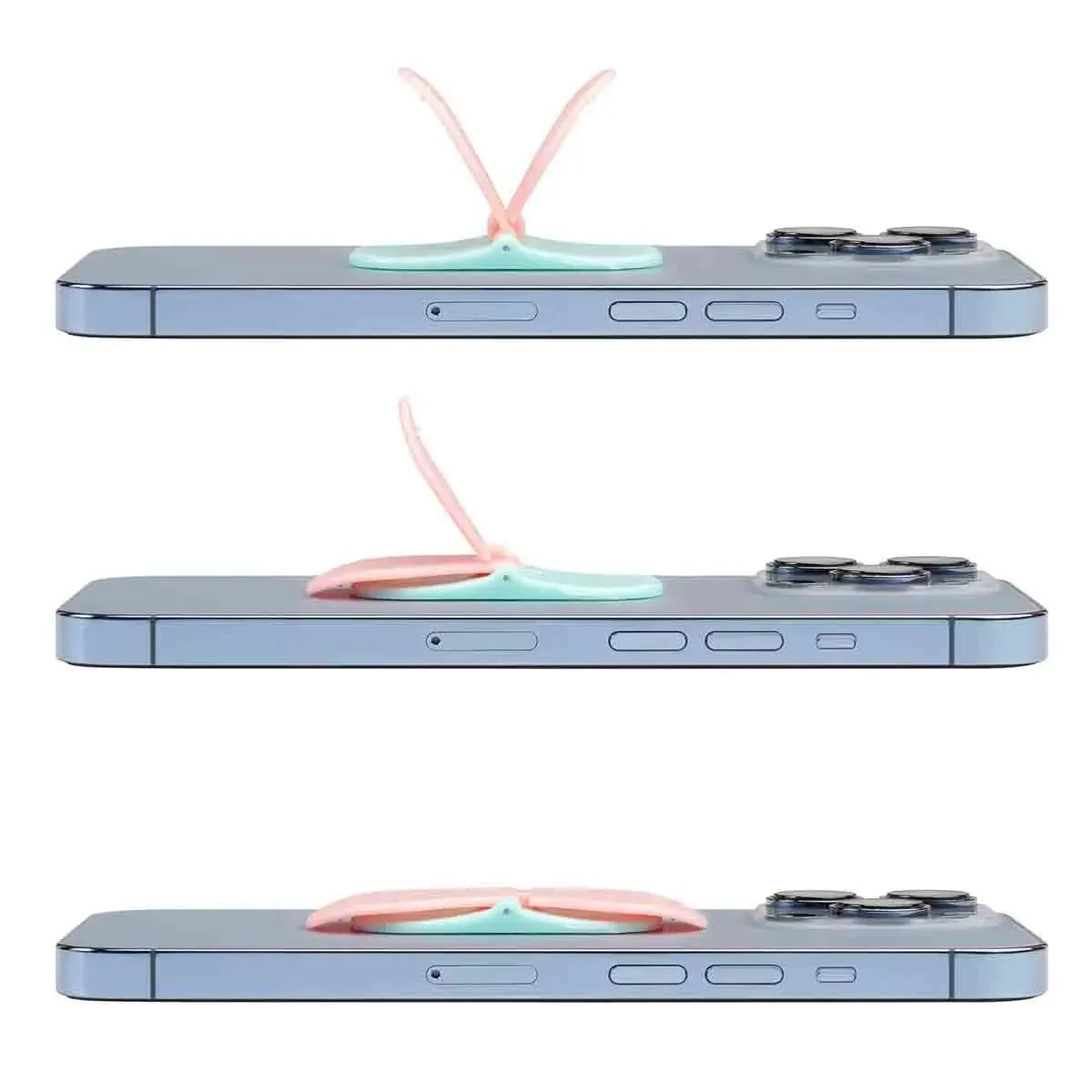 ZipGrips držač za telefon i postolje ROZE SA BELIM TAČKAMA 