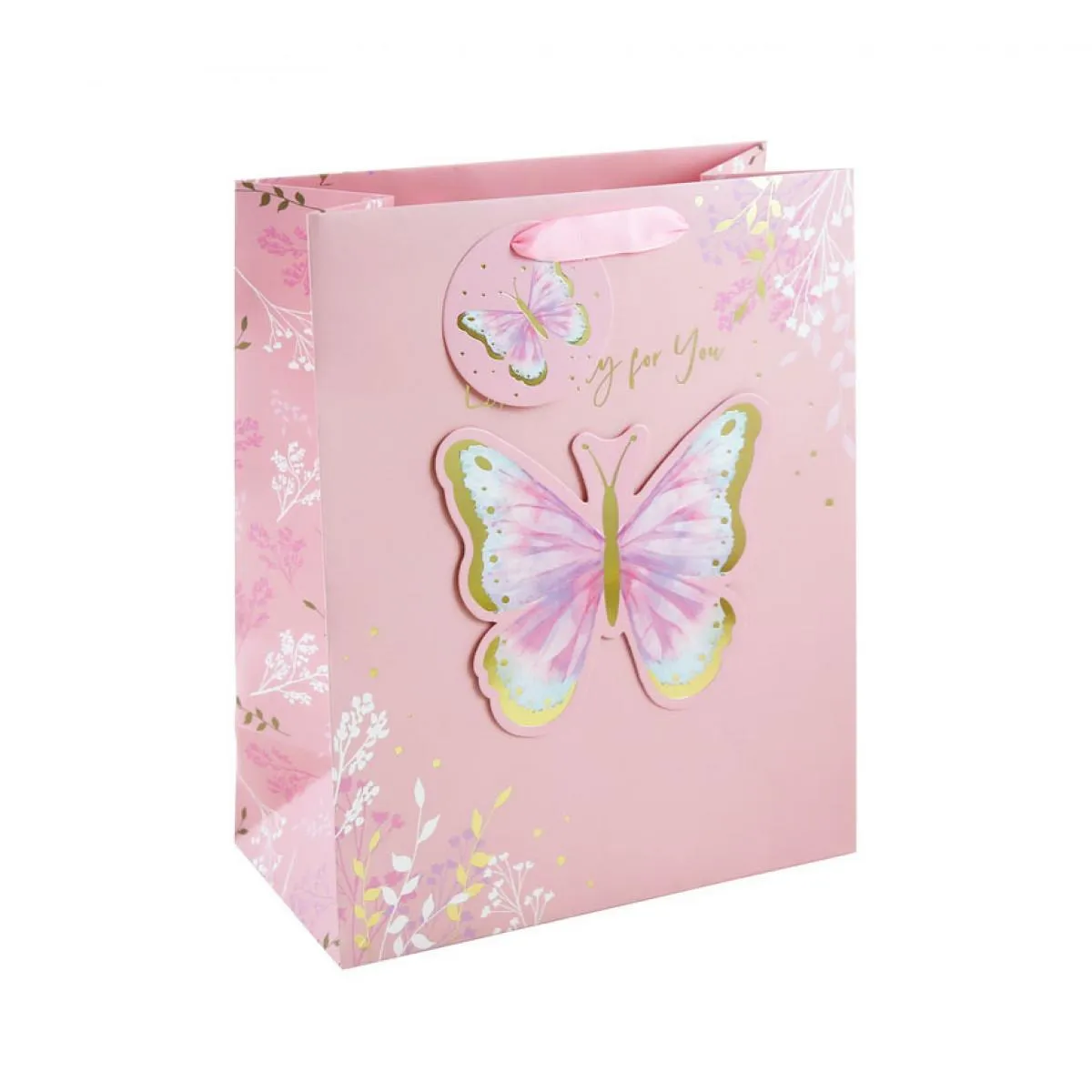 Ukrasna papirna kesa BUTTERFLY M 