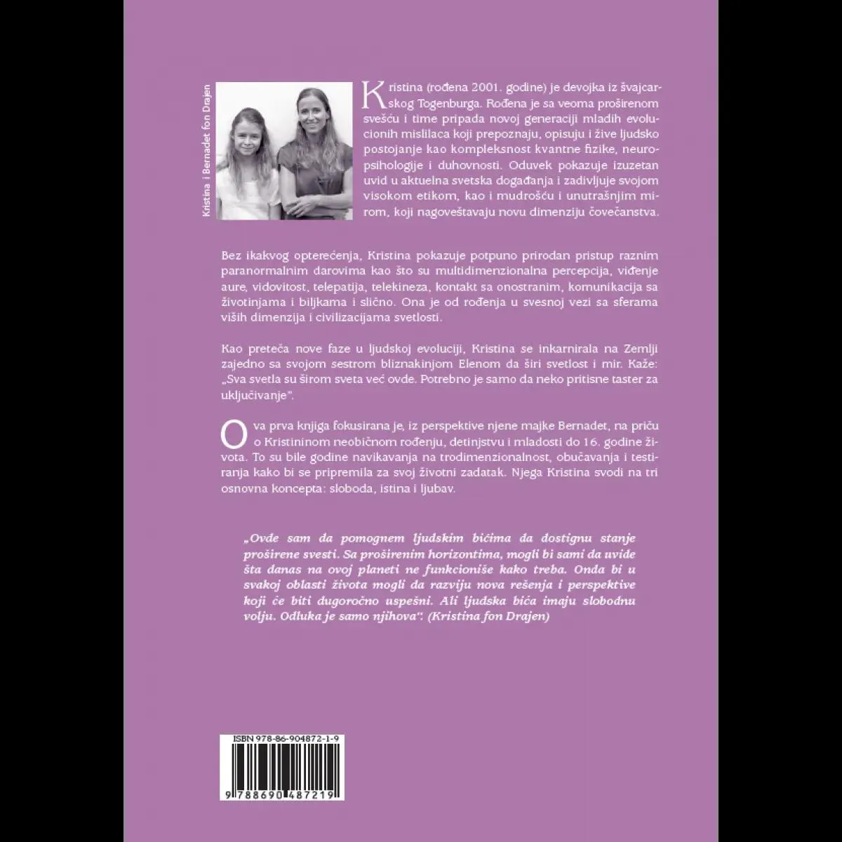 KRISTINA BLIZNAKINJE RODJENE KAO SVETLOST Knjiga I 