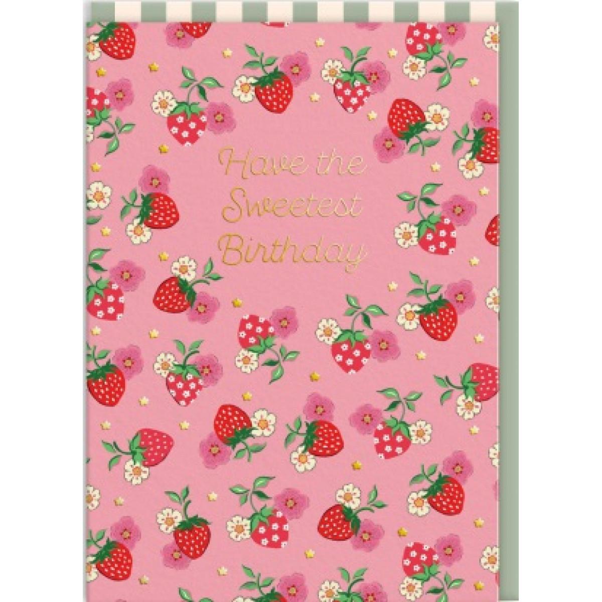 Rođendanska čestitka SWEETEST STRAWBERRY 