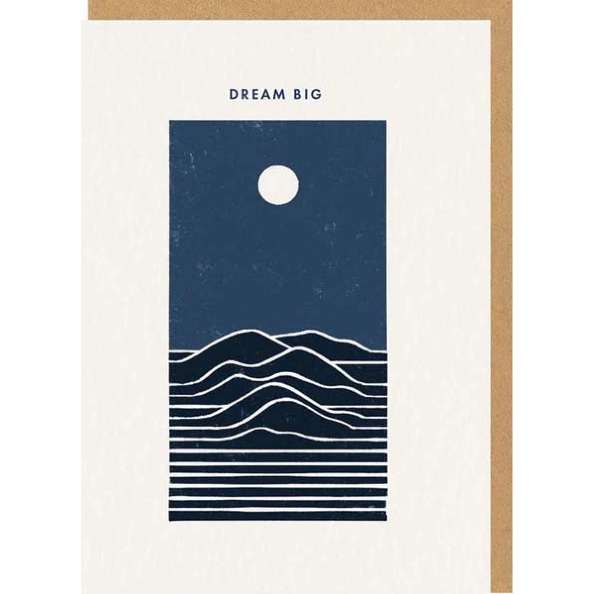 Čestitka DREAM BIG MOON MOUNTAINS 