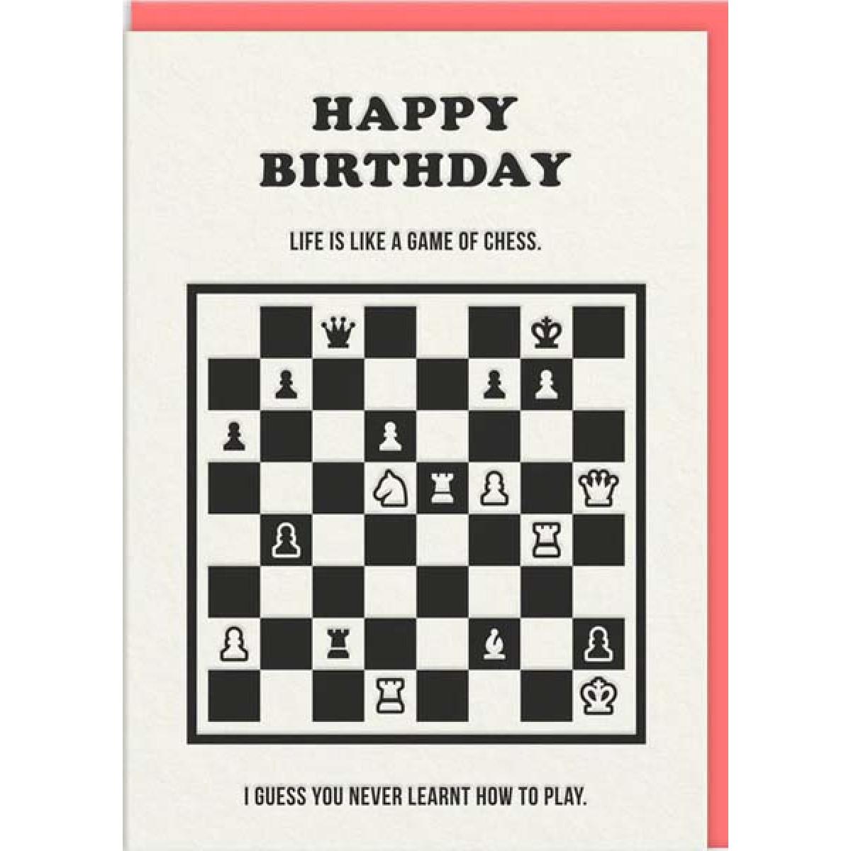 Rođendanska čestitka LIFE IS LIKE CHESS 