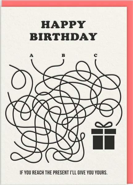 Rođendanska čestitka LINE MAZE 