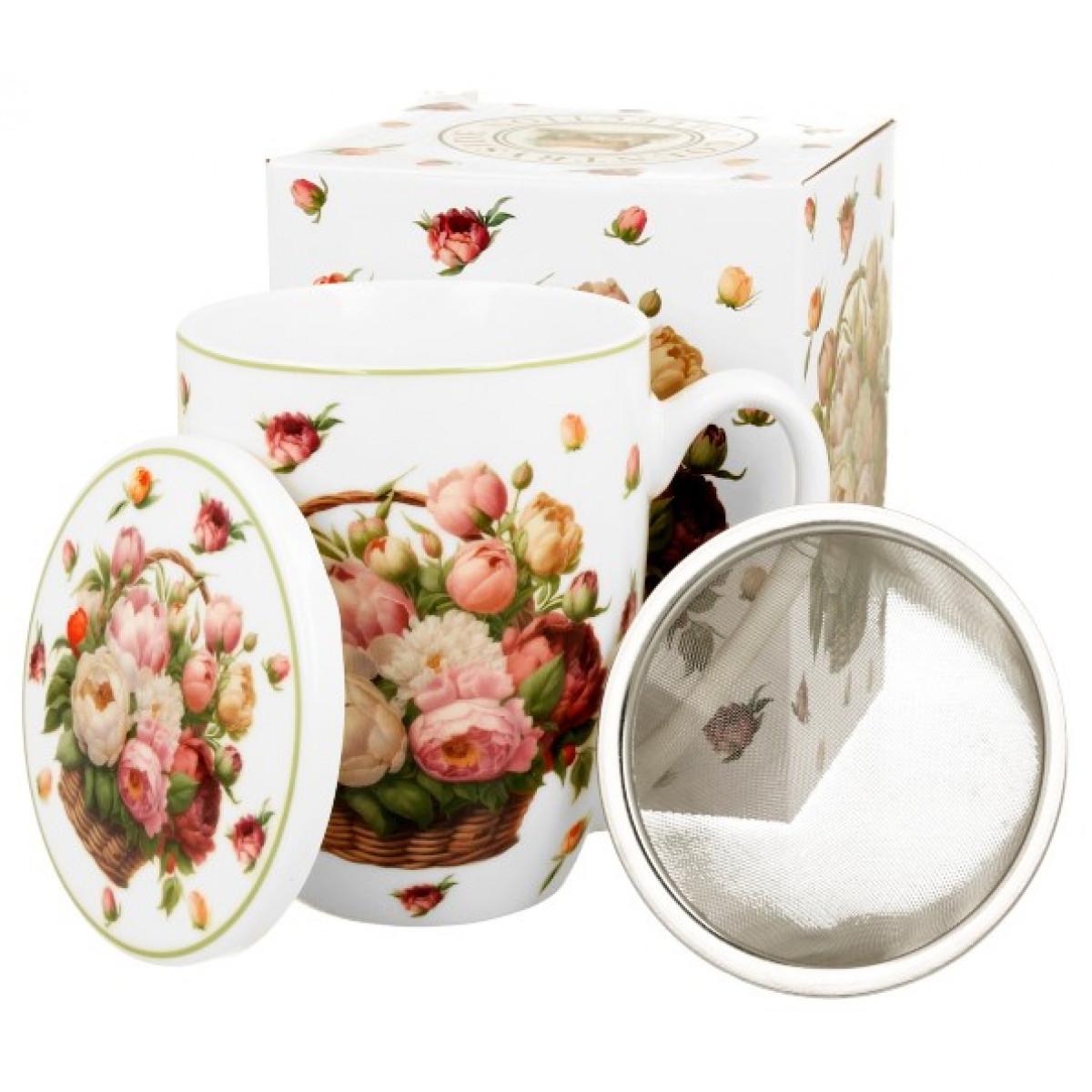 Šolja sa infuzerom BASKET OF FLOWERS - PEONIES 430ml 