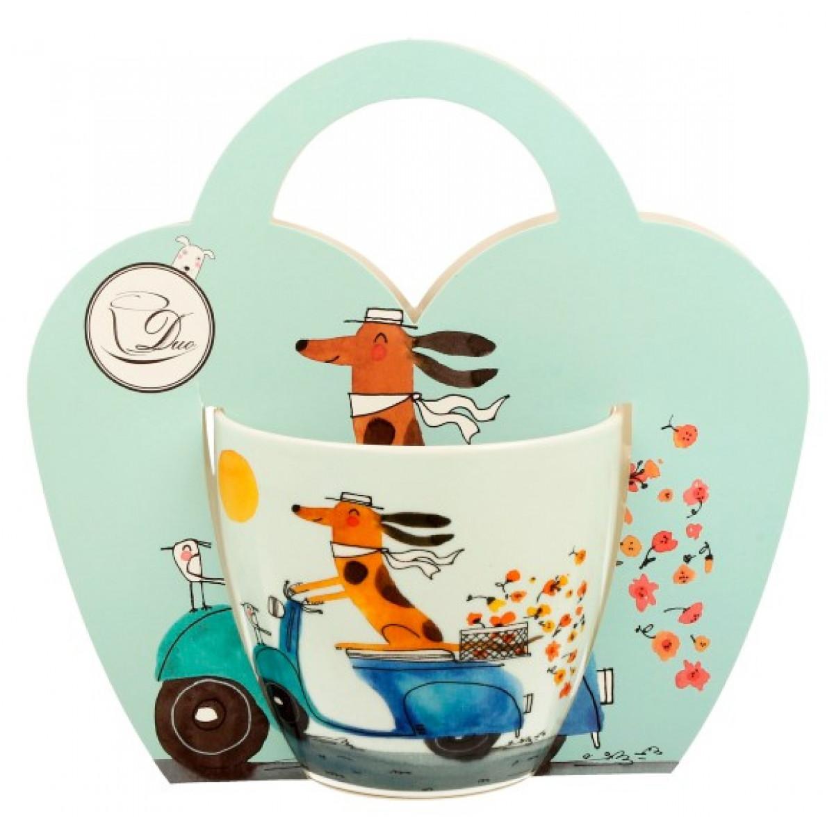 Velika šolja DOG'S WORLD - DOG ON A SCOOTER 460ml 