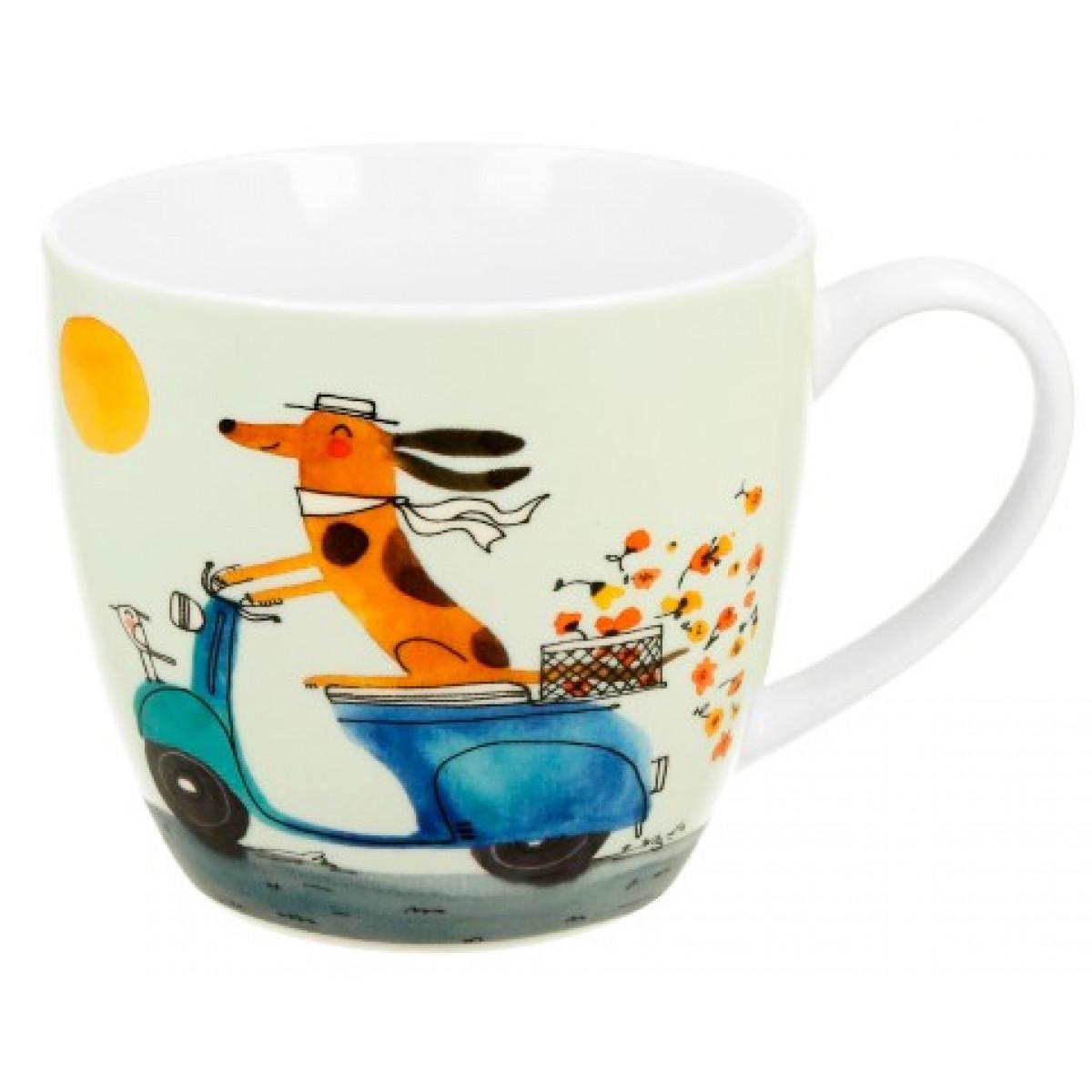 Velika šolja DOG'S WORLD - DOG ON A SCOOTER 460ml 