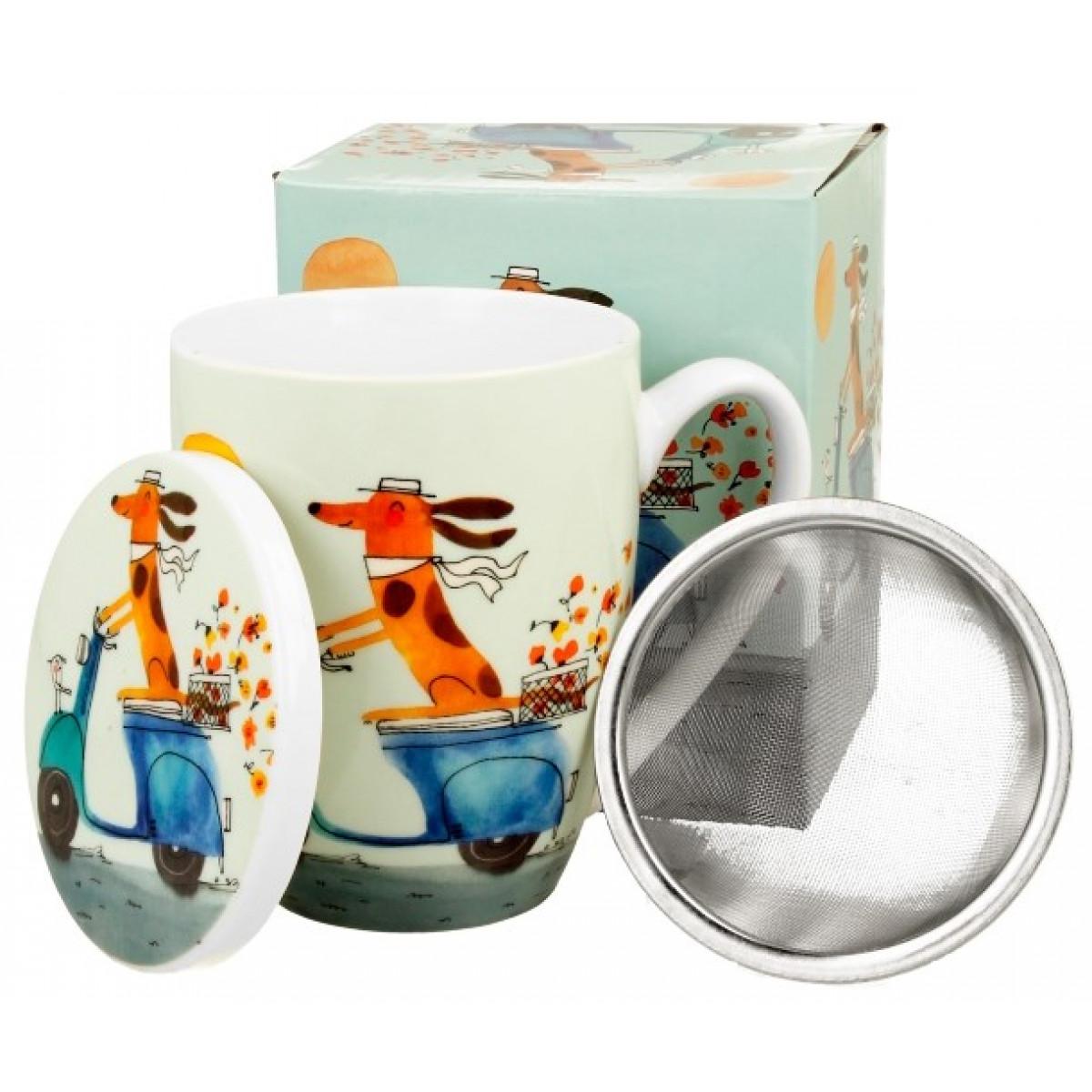 Šolja sa infuzerom DOG'S WORLD - DOG ON A SCOOTER 