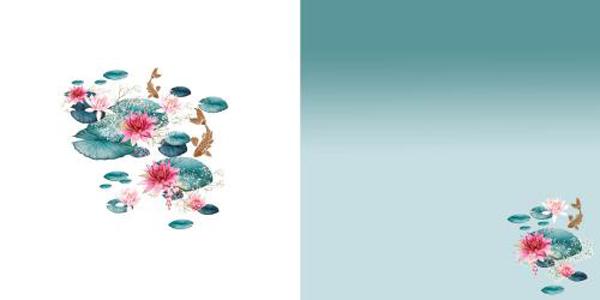 Čestitka ORIENTAL WATERLILY 