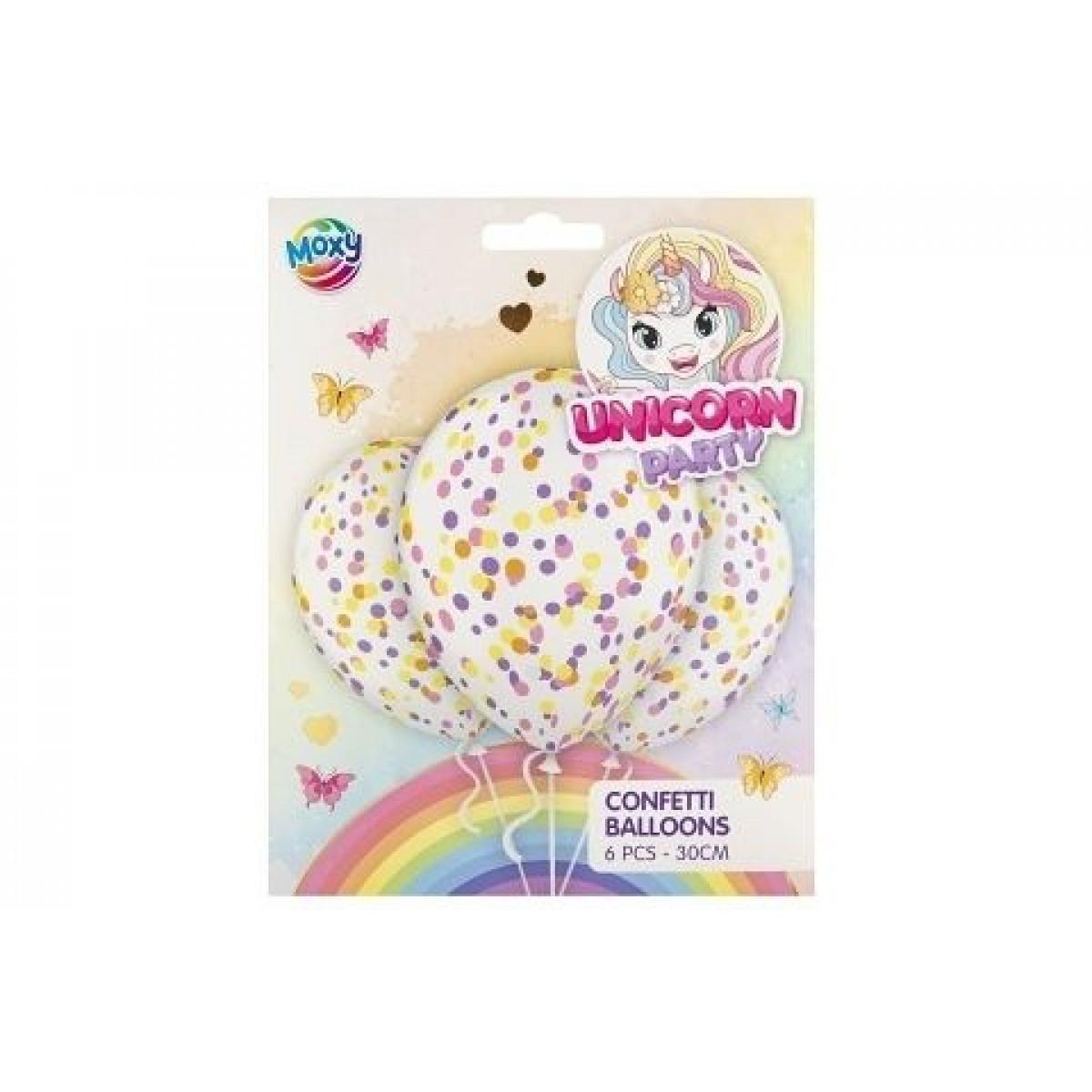 Rođendanski baloni 30 cm UNICORN 6 kom 