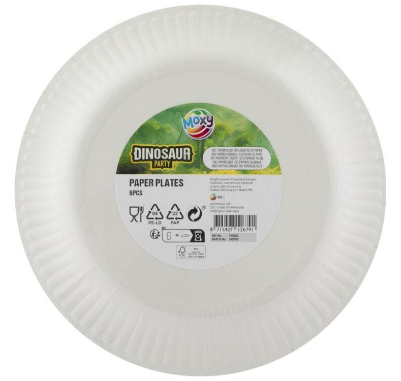 Rođendanski tanjiri 23cm DINO 6 kom 