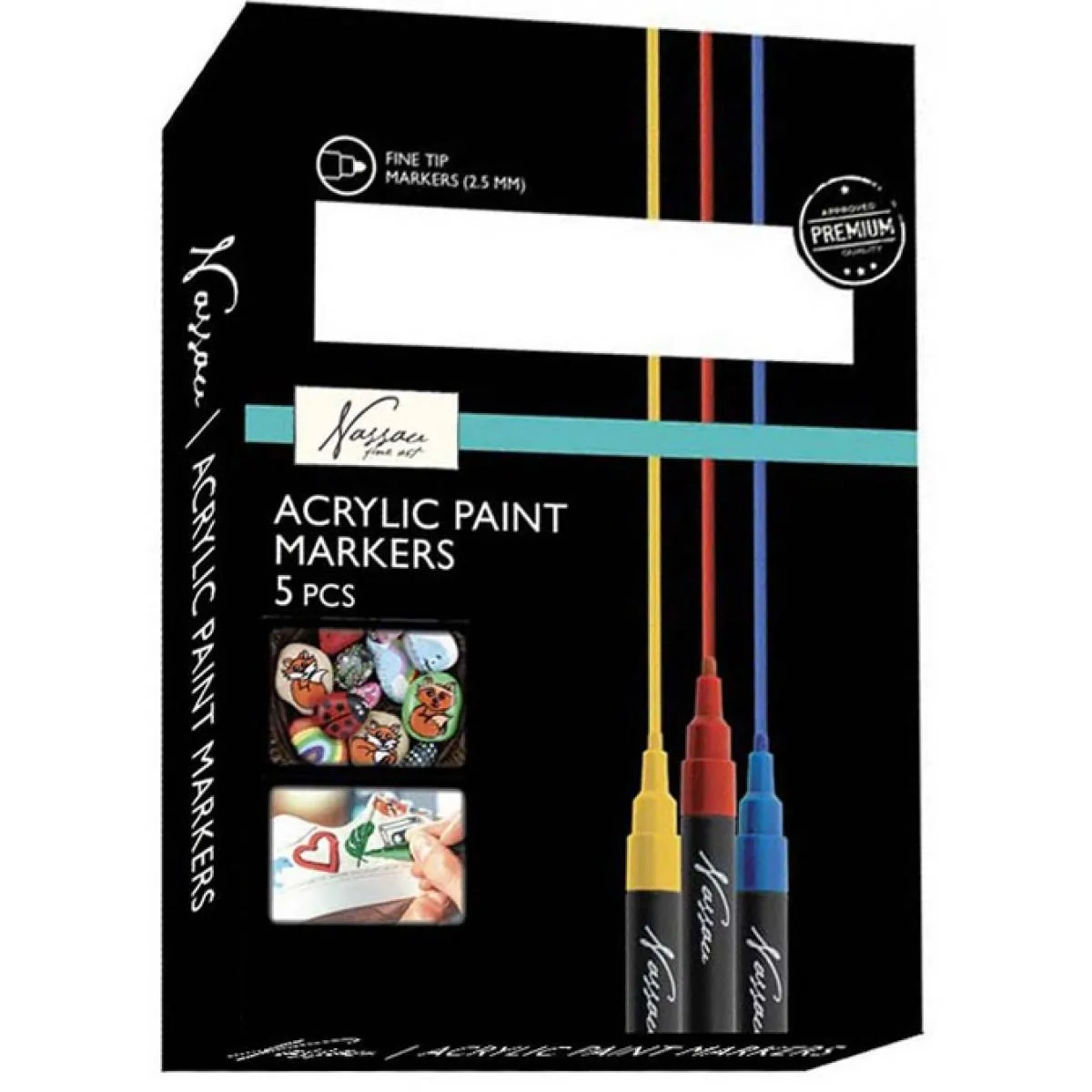 Set pet akrilnih markera EUROLOCK 