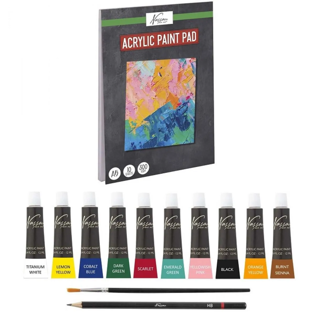 Set akrilnih boja i podloga 