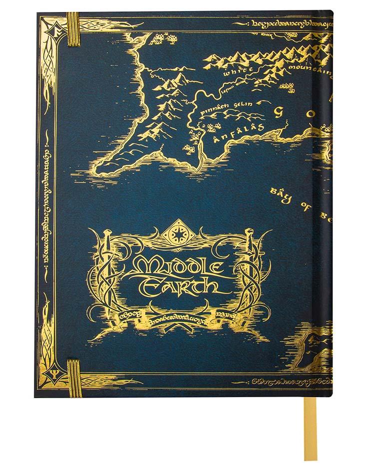 Notes A5 LORD OF THE RINGS Map Of Middle Earth 