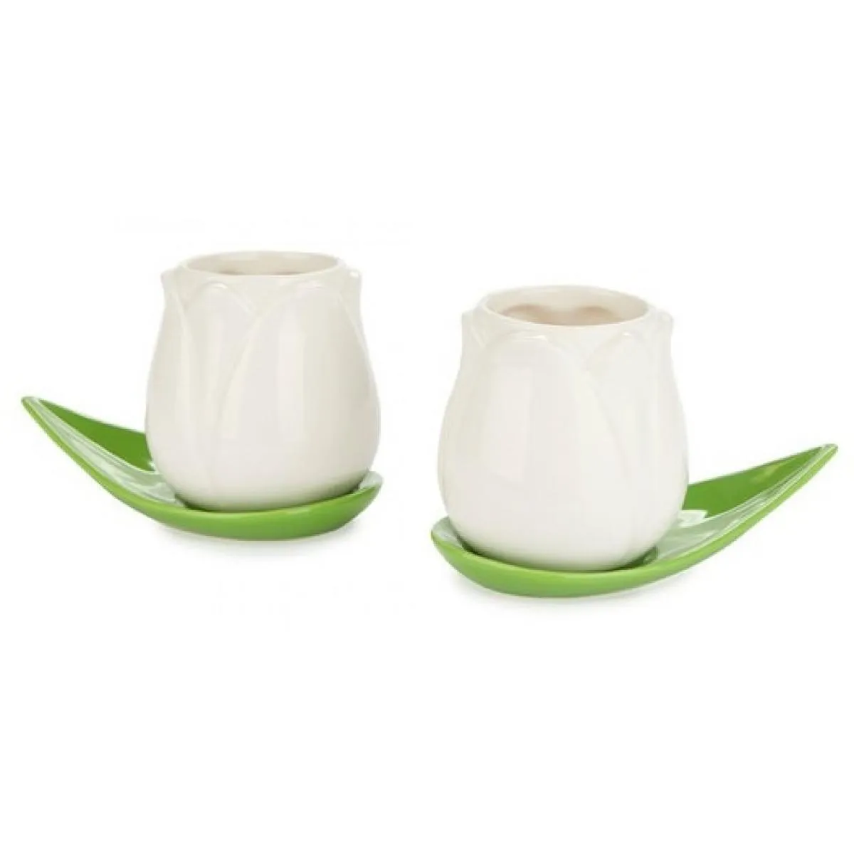 Set dve keramičke šolje sa tacnom LALE - BELE 