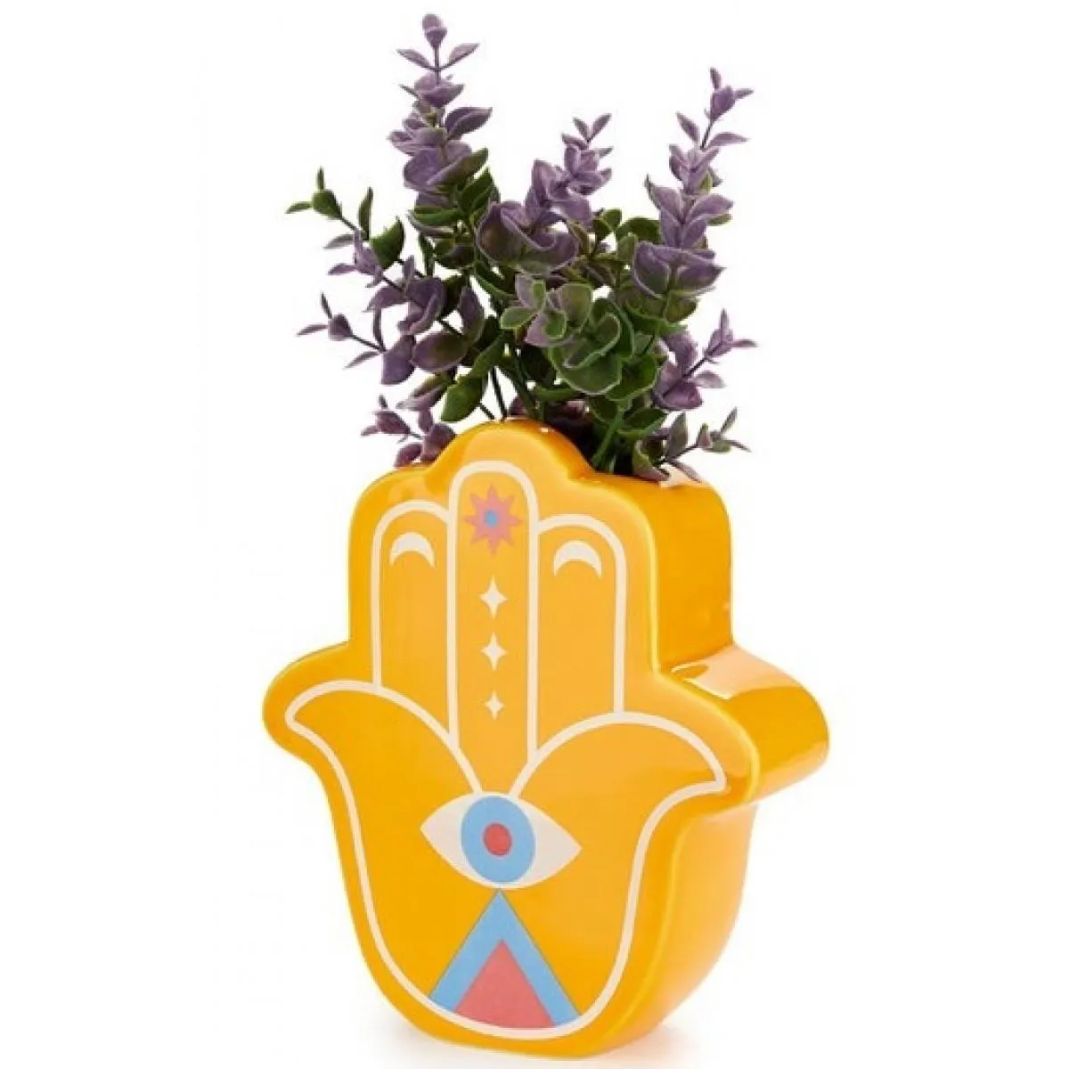 Keramička vaza za cveće RUKA - ŽUTA 