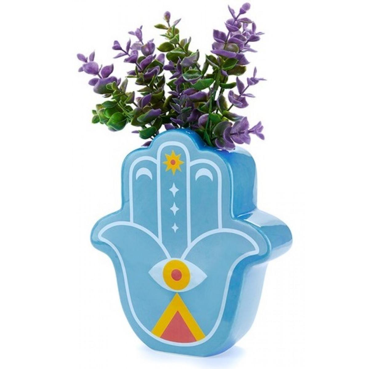 Keramička vaza za cveće RUKA - PLAVA 