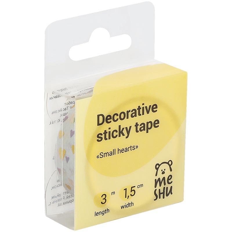 Dekorativna lepljiva traka MESHU - SMALL HEARTS 15mm x 3m 