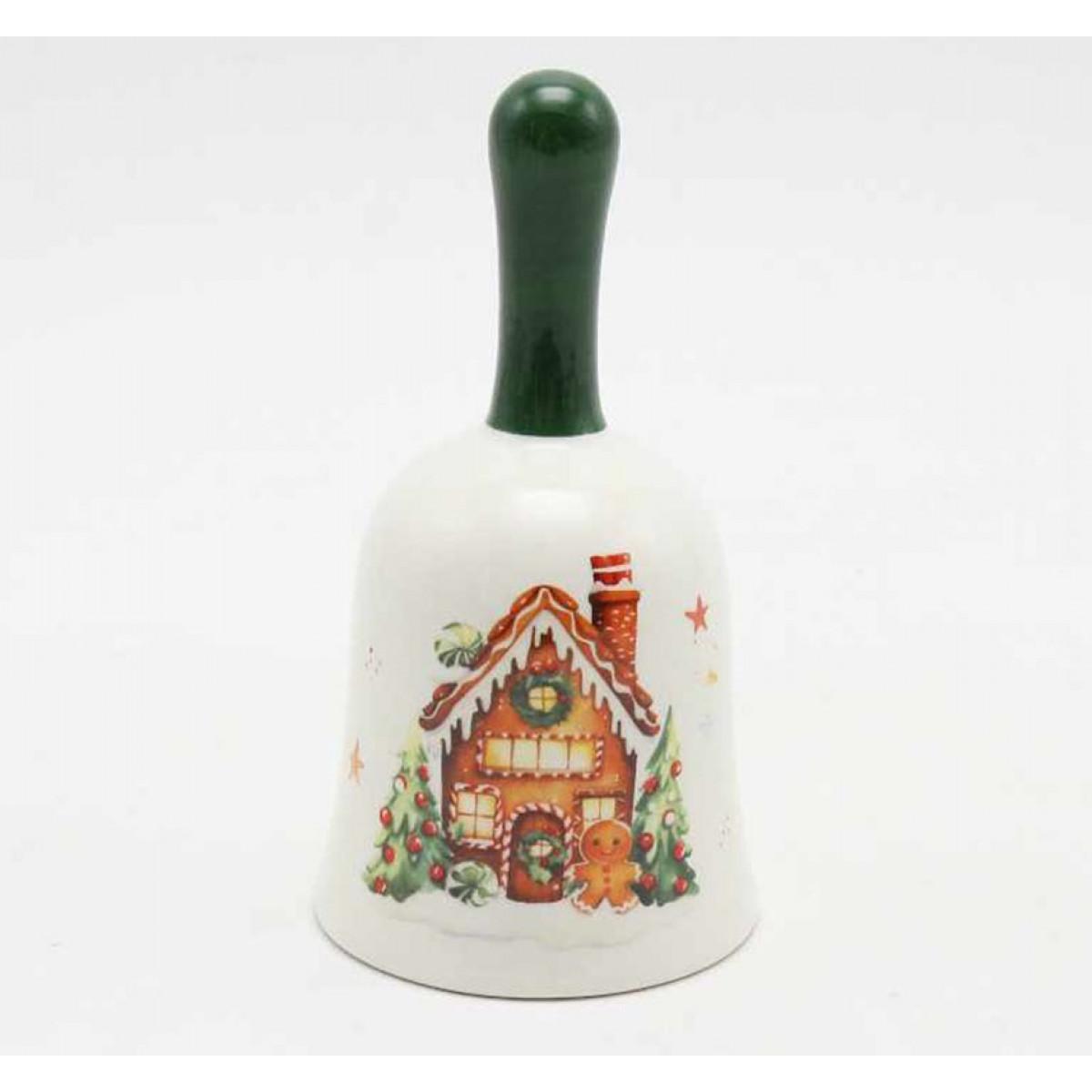 Novogodišnji ukras KERAMIČKO ZVONCE 15cm 