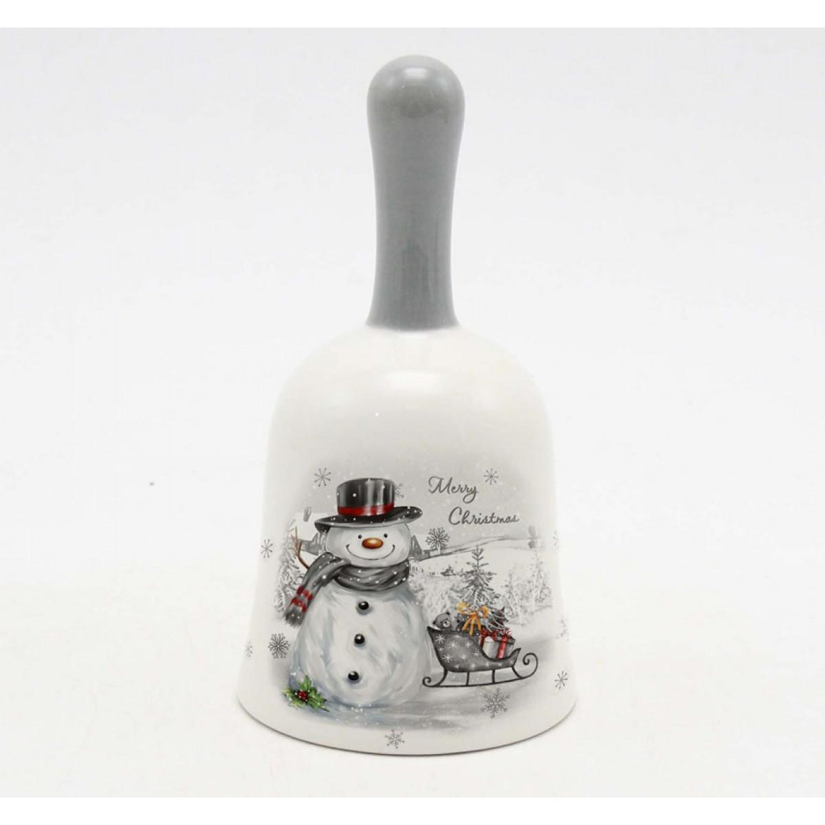 Novogodišnji ukras KERAMIČKO ZVONCE 15cm 