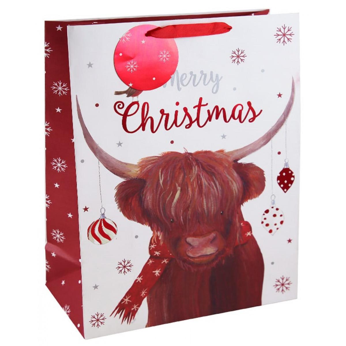 Novogodišnja kesa HIGHLAND COW XL 