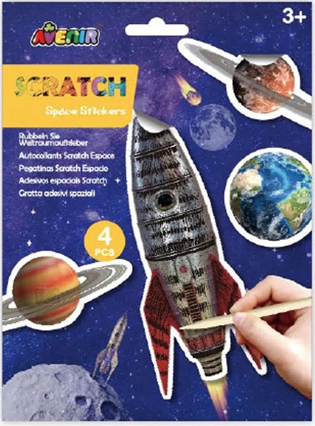 Set četiri greb-greb stikera SVEMIR 