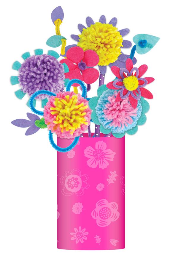 Kreativni set POM POM BUKET - CVEĆE 