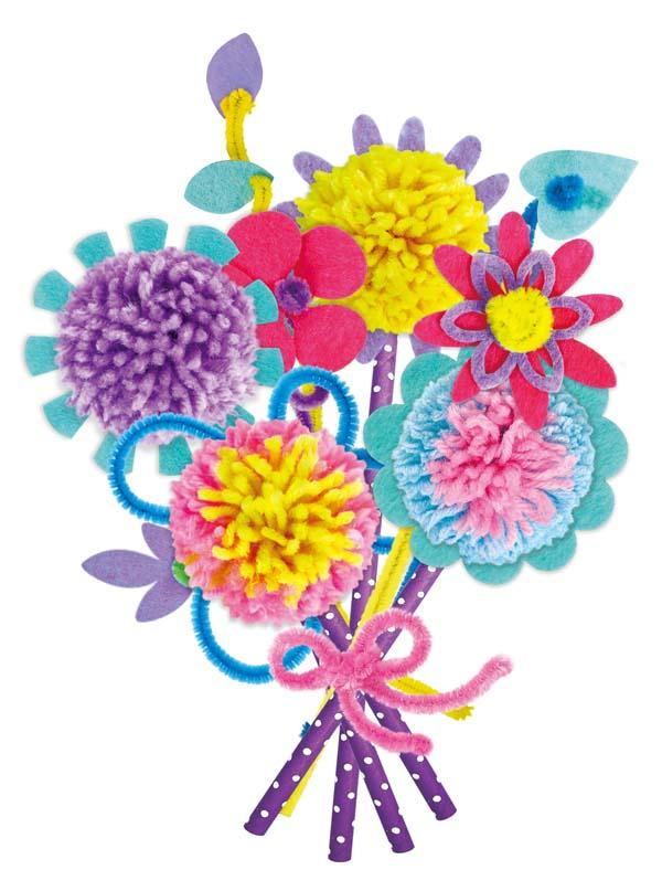 Kreativni set POM POM BUKET - CVEĆE 