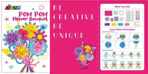 Kreativni set POM POM BUKET - CVEĆE 